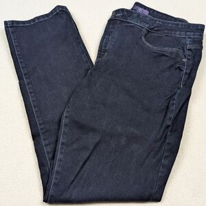 Not Your Daughters Jeans Janice Legging Mid Rise Stretch NYDJ Dark Wash Size 12